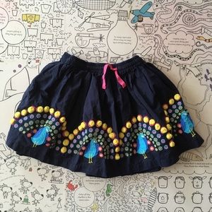 Mini Boden | Fantastic peacock skirt | 4/5T